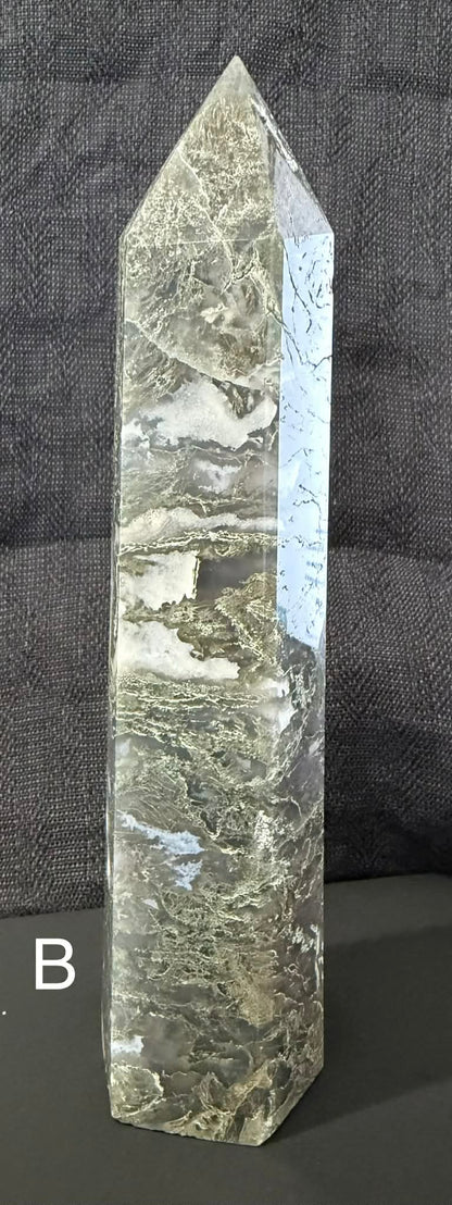 Moss Agate Large Towers