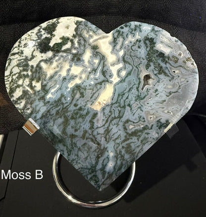 Moss Agate Heart