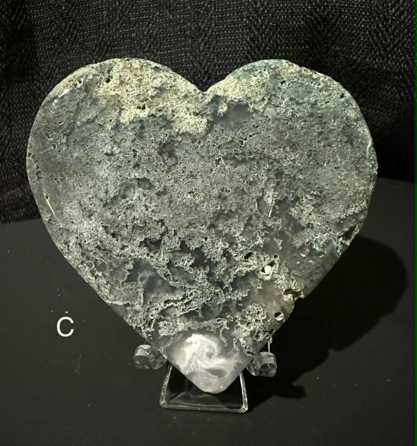 Moss Agate Heart