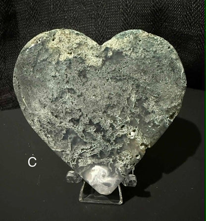 Moss Agate Heart