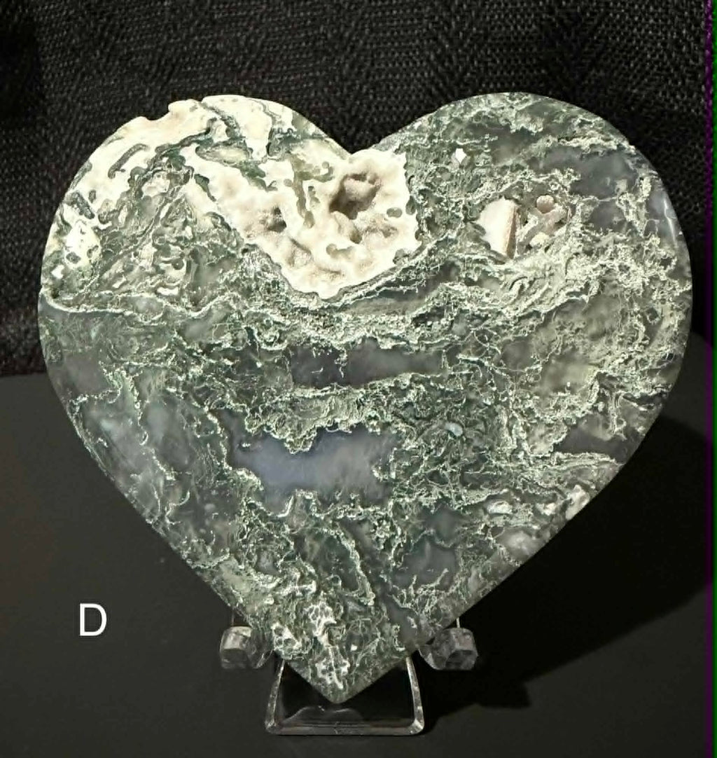 Moss Agate Heart