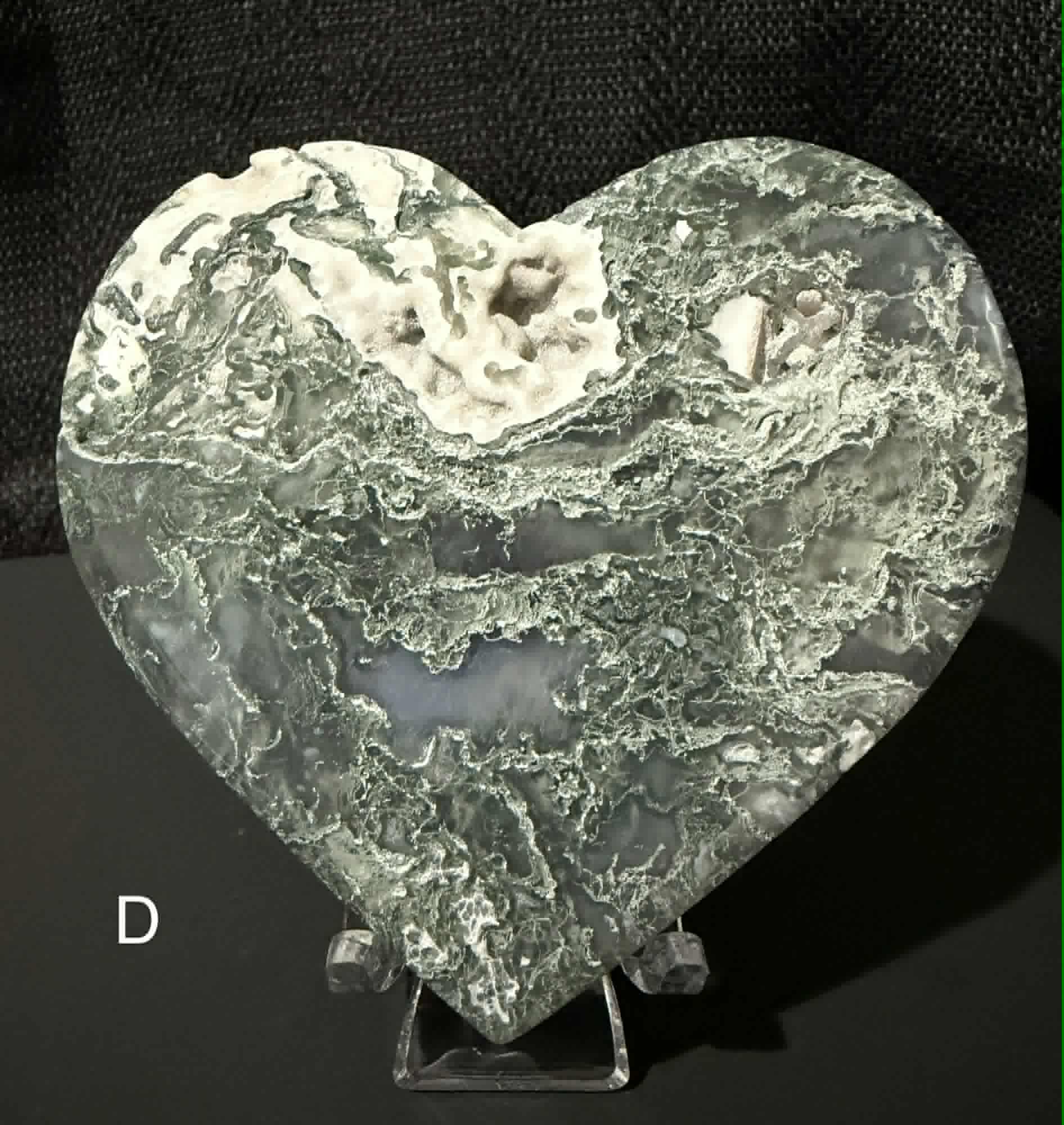 Moss Agate Heart