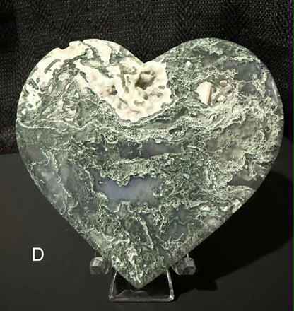 Moss Agate Heart
