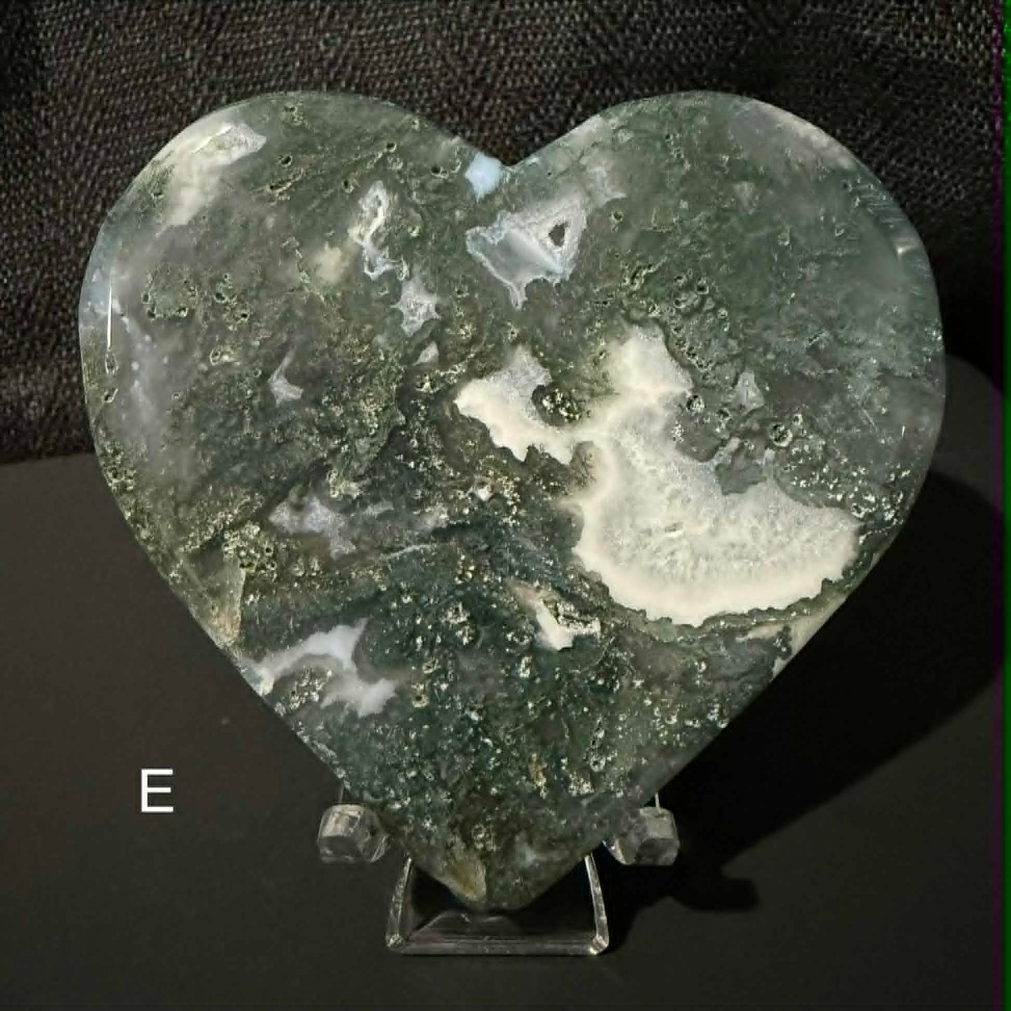 Moss Agate Heart