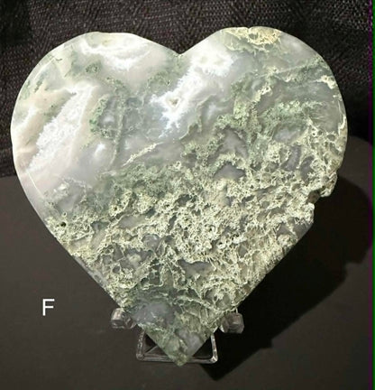 Moss Agate Heart