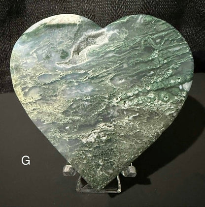 Moss Agate Heart