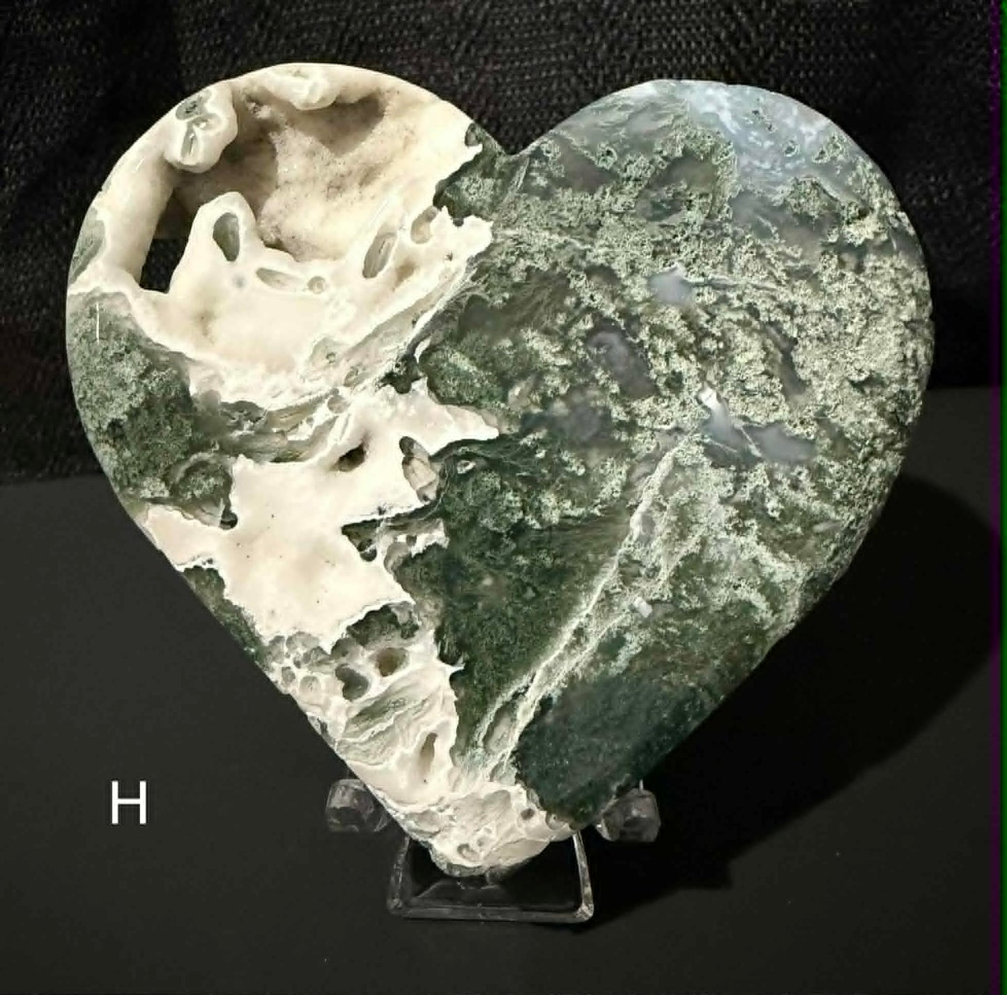 Moss Agate Heart