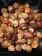 Orange Carnelian Flower Agate Tumbles