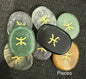 Crystal Palm Stones with Zodiac Symbols