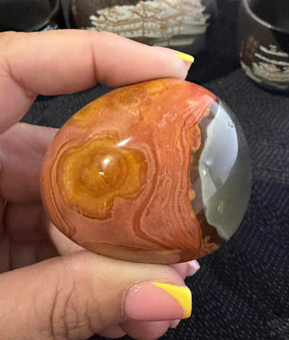 Polychrome Jasper Palm Stone