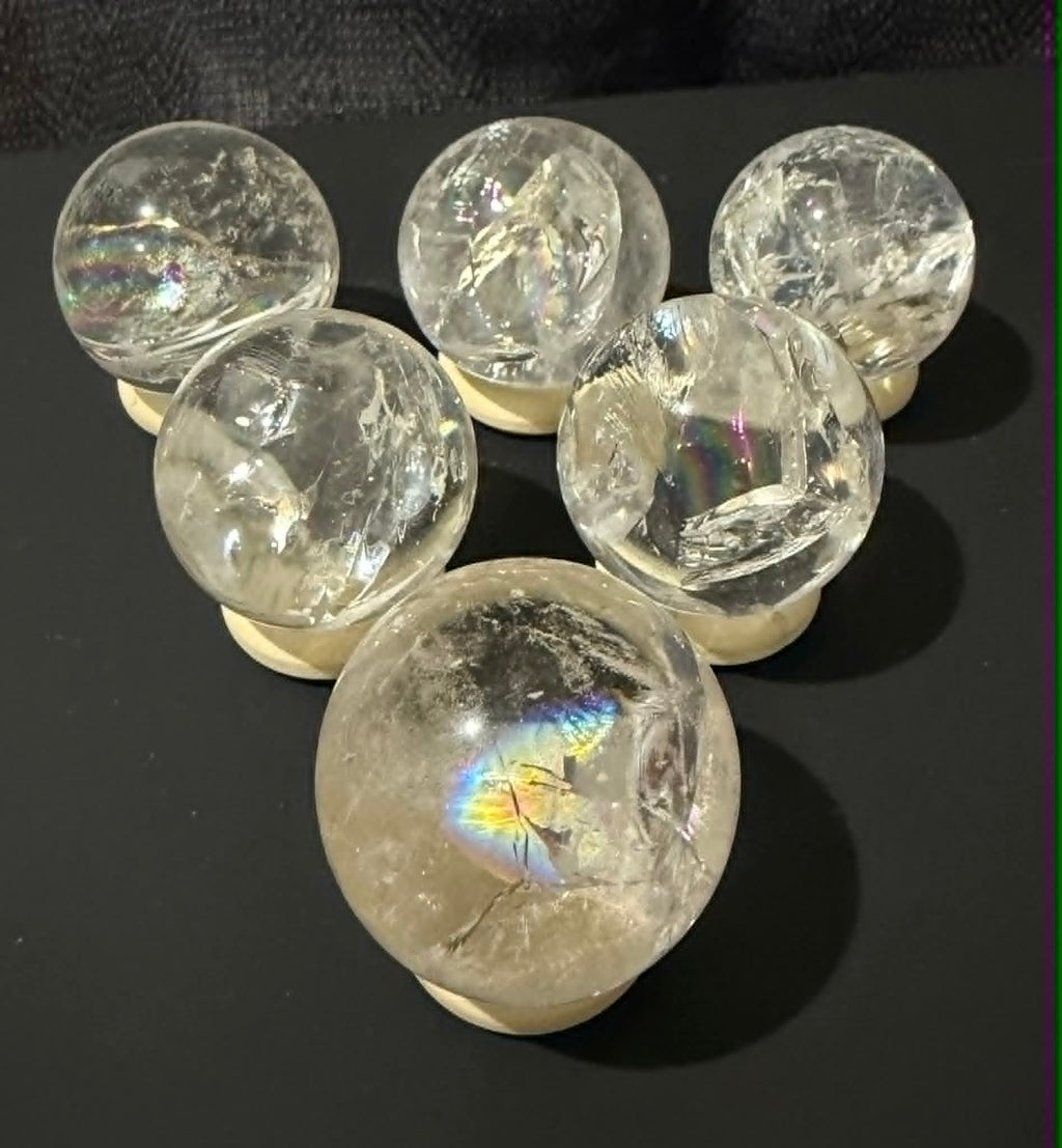 Rainbow Clear Quartz Sphere