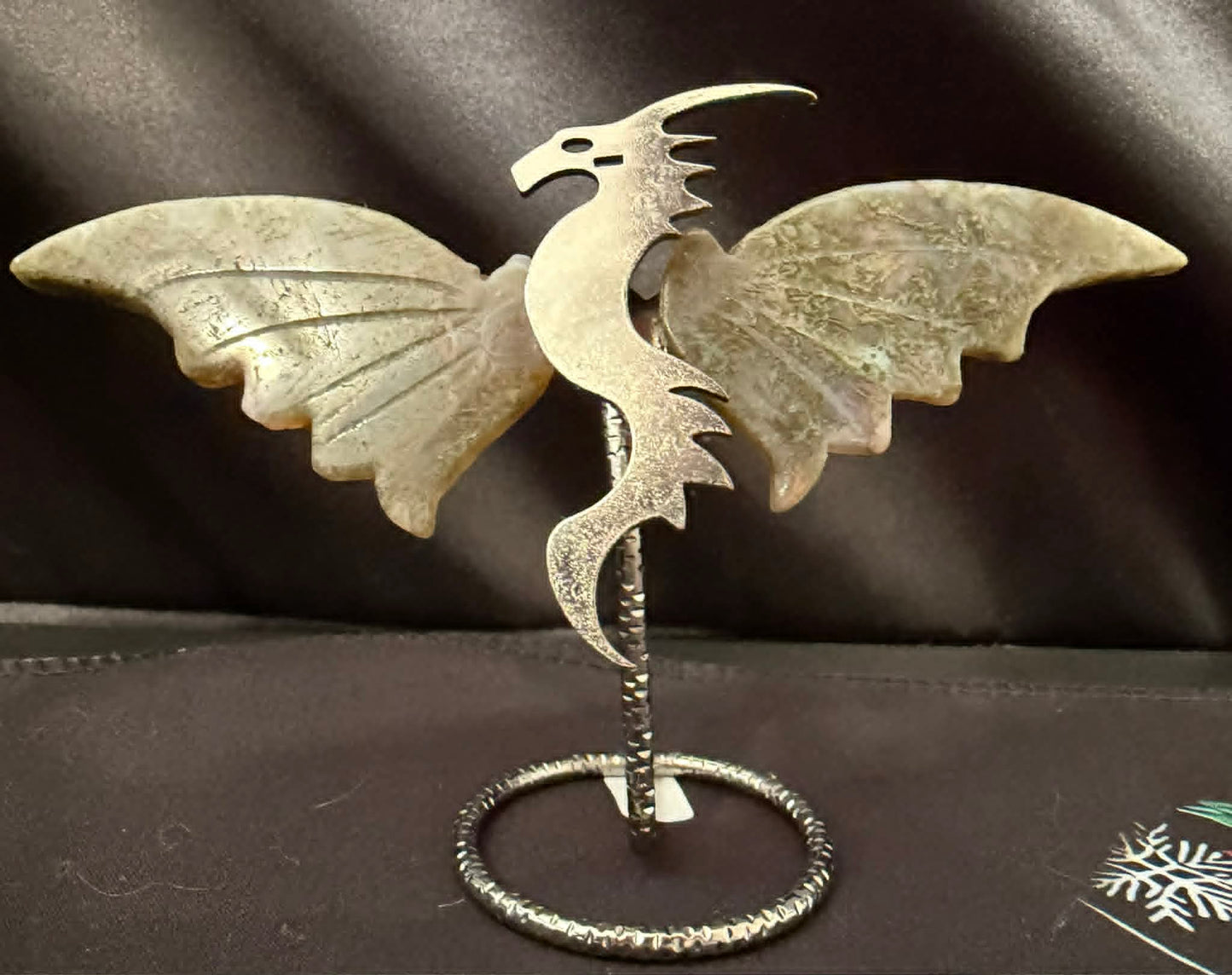 Crystal Dragon Wings on Stand