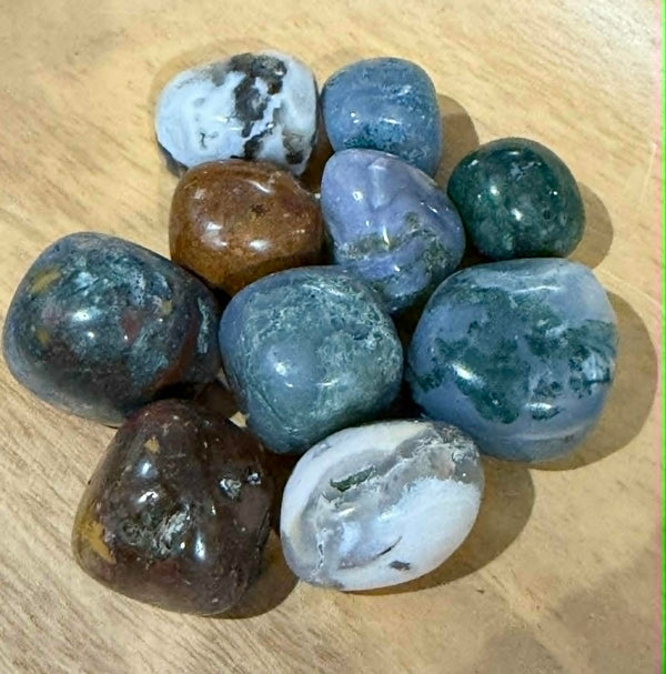 Moss Agate Tumbles