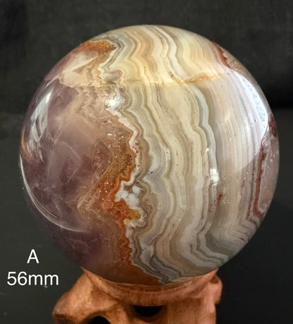 Amethyst Mexican Lace Agate Spheres