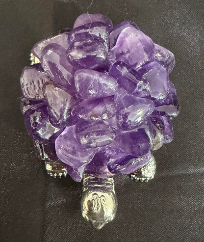 Crystal Chip Turtle Figurine