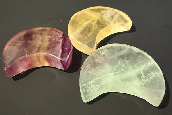Medium Fluorite Moon Carvings