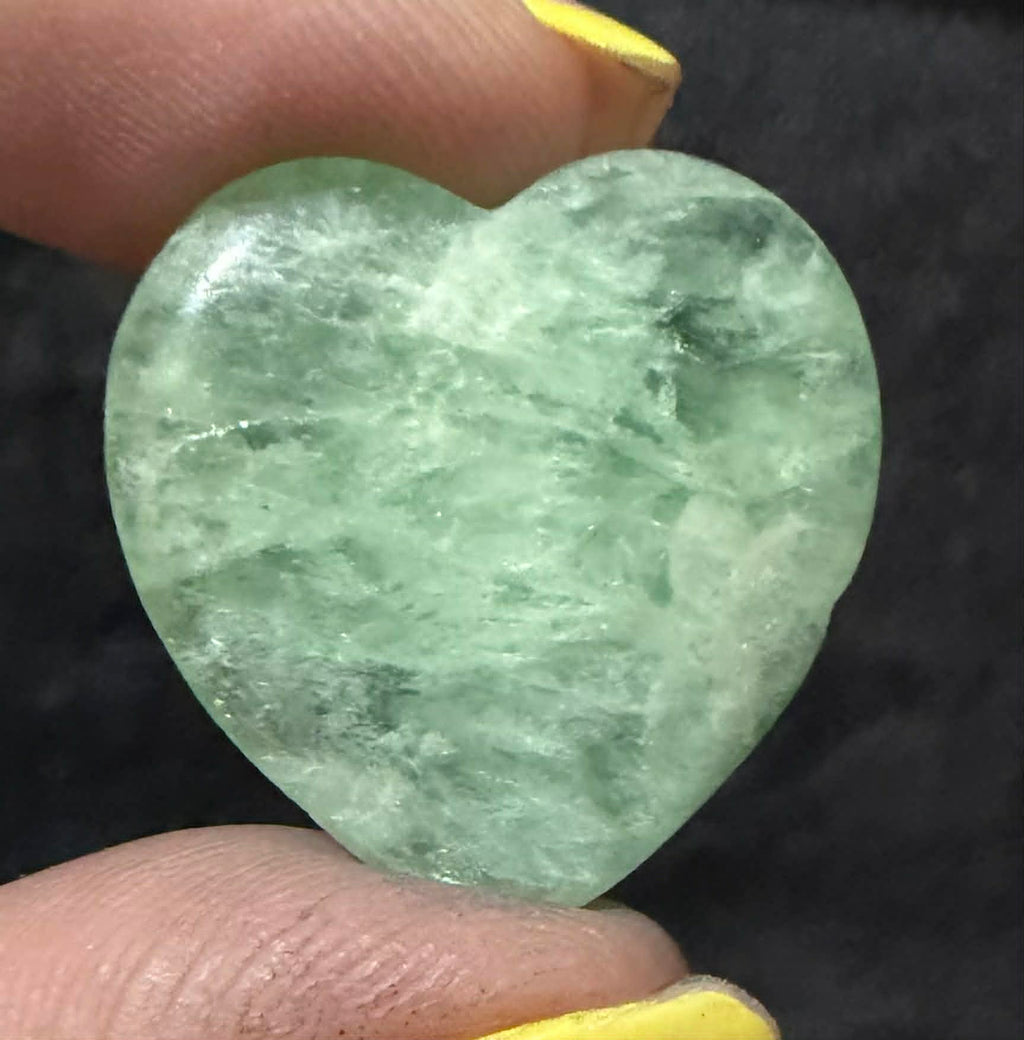 Small Crystal Heart Carvings