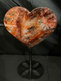 Fire Quartz Heart with Stand