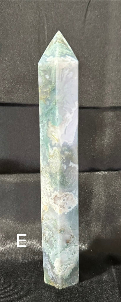 Moss Agate Large Towers