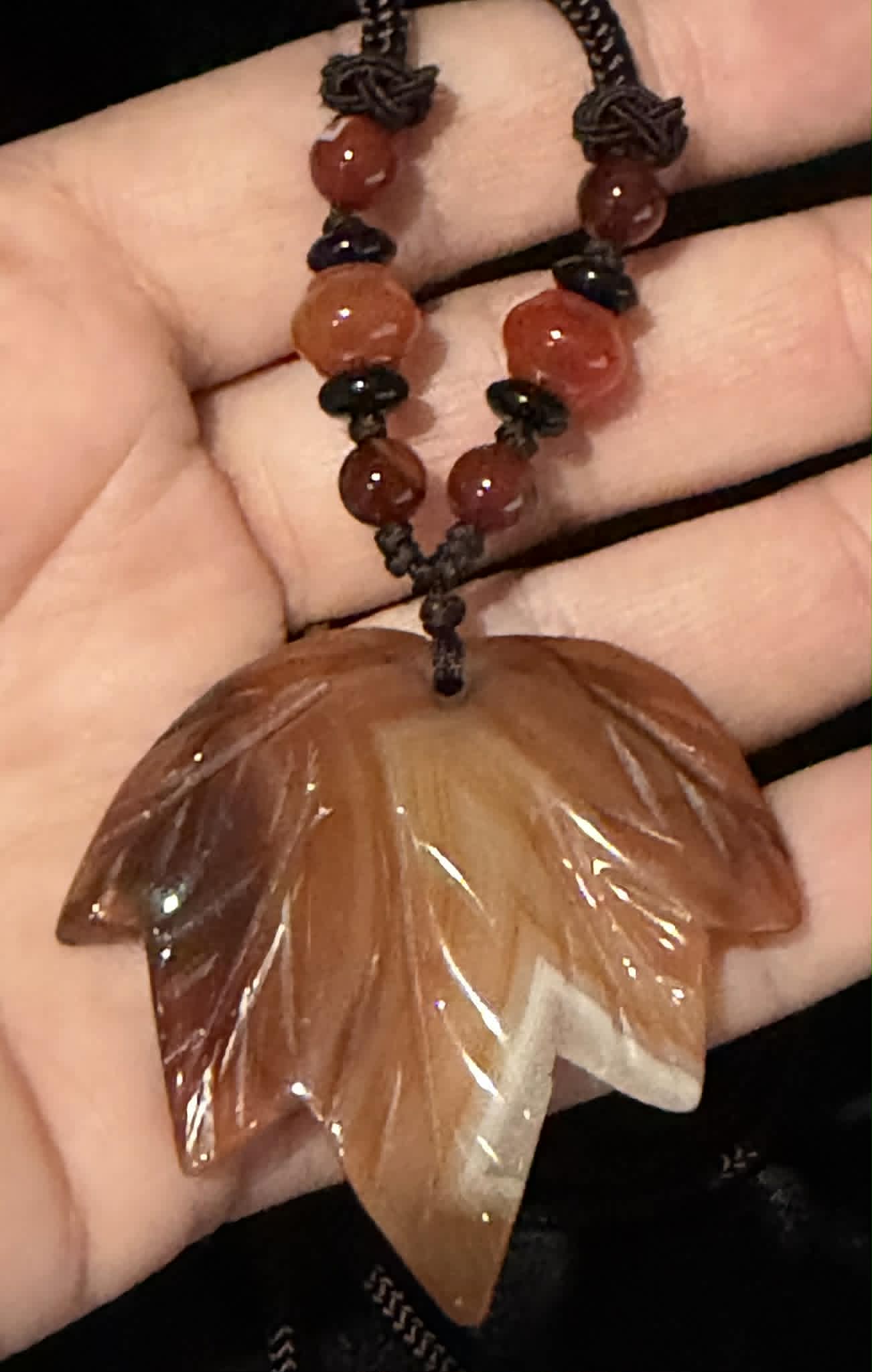 Maple Leaf Crystal Pendant