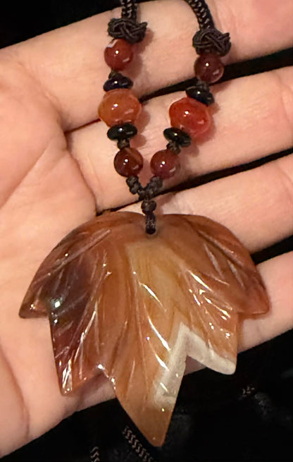 Maple Leaf Crystal Pendant