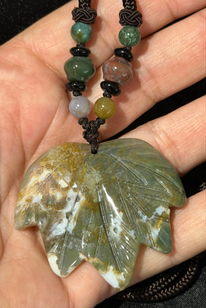 Maple Leaf Crystal Pendant