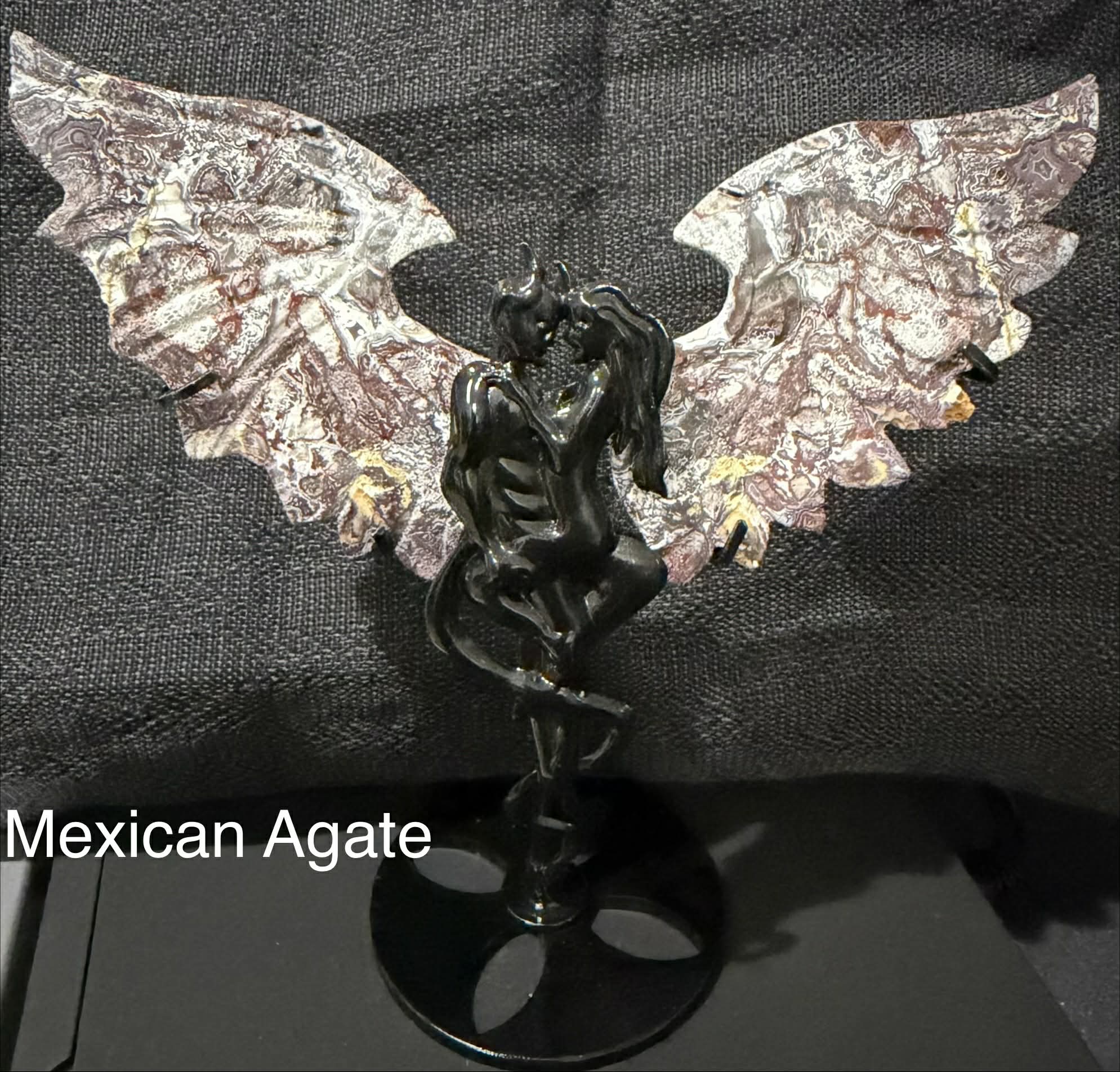 Angel & Devil Mexican Agate Wings