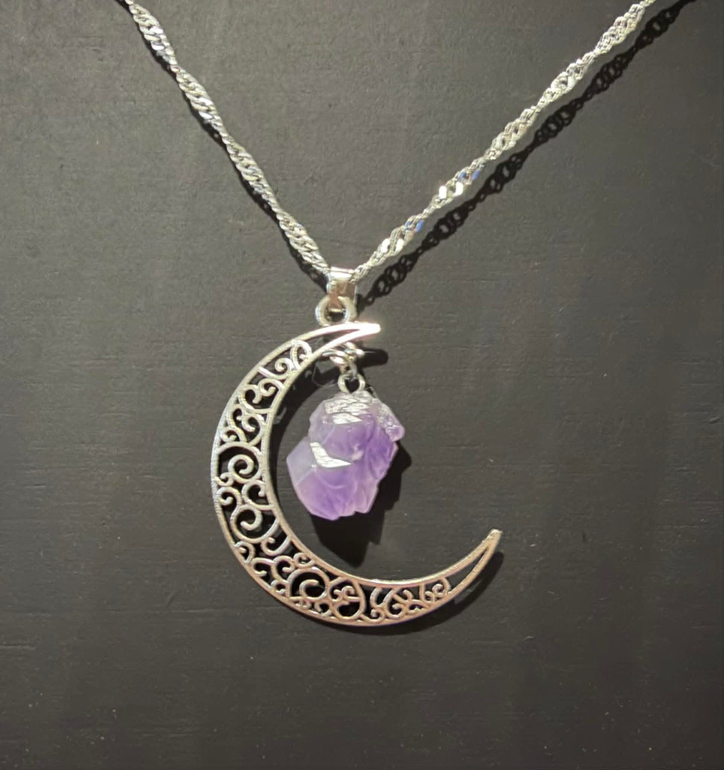 Amethyst Moon Necklace