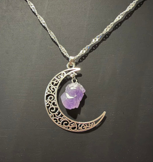 Amethyst Moon Necklace