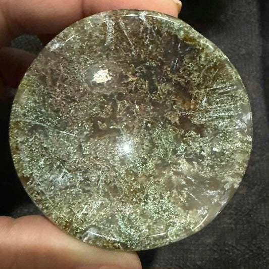 Moss Agate Bowl / Sphere Holder