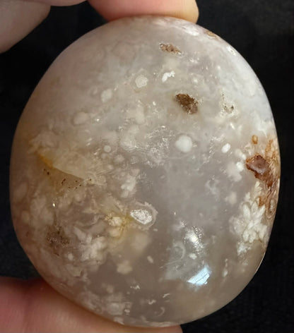 Flower Agate Palm Stone