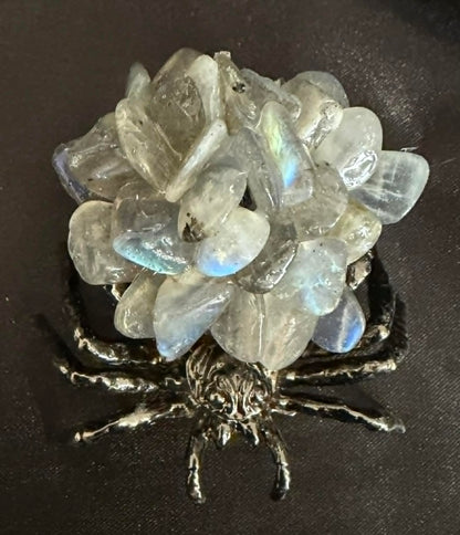 Crystal Chip Spider Figurine