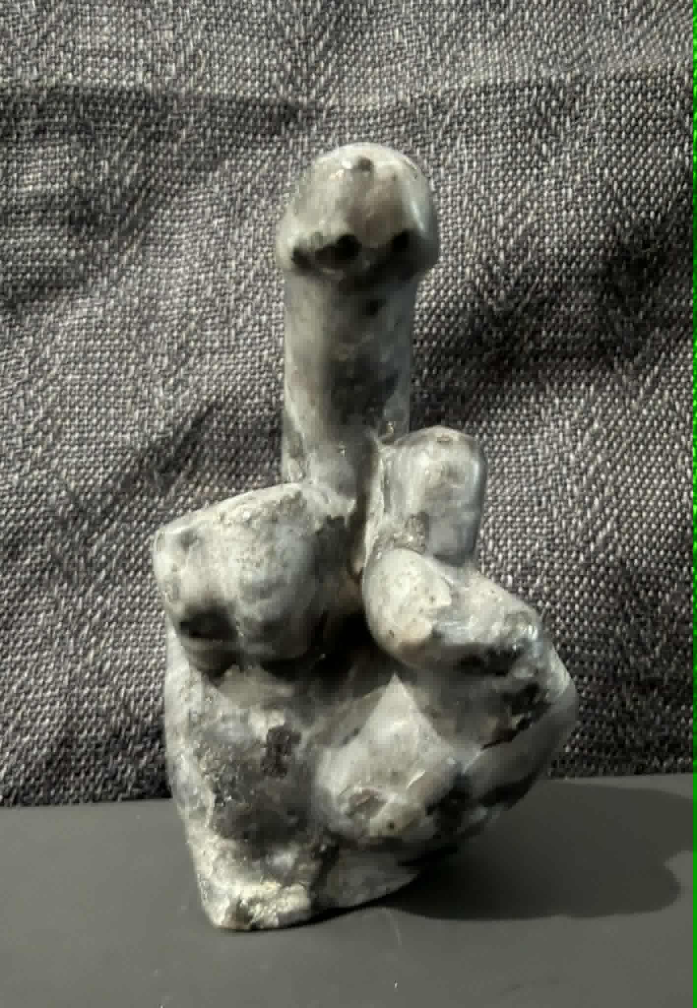 Larvikite Middle Finger Carving