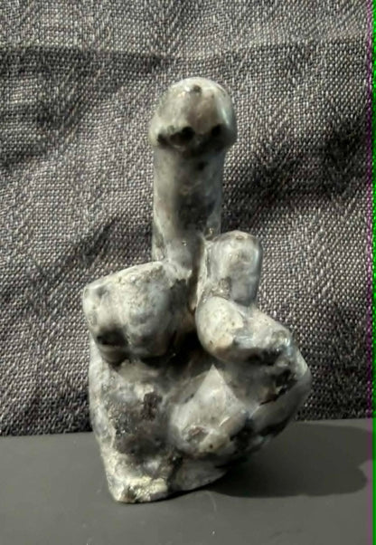 Larvikite Middle Finger Carving