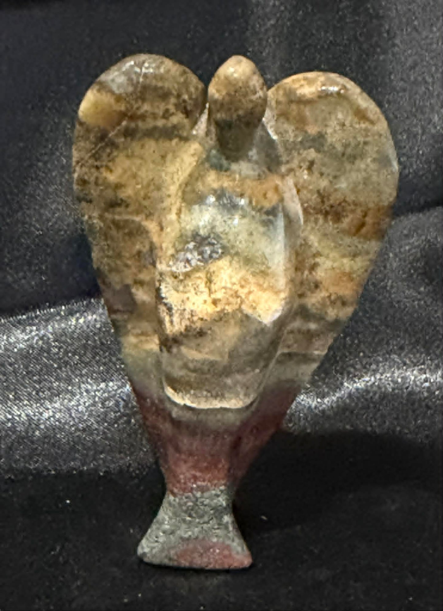 Polychrome Jasper Angel Carving