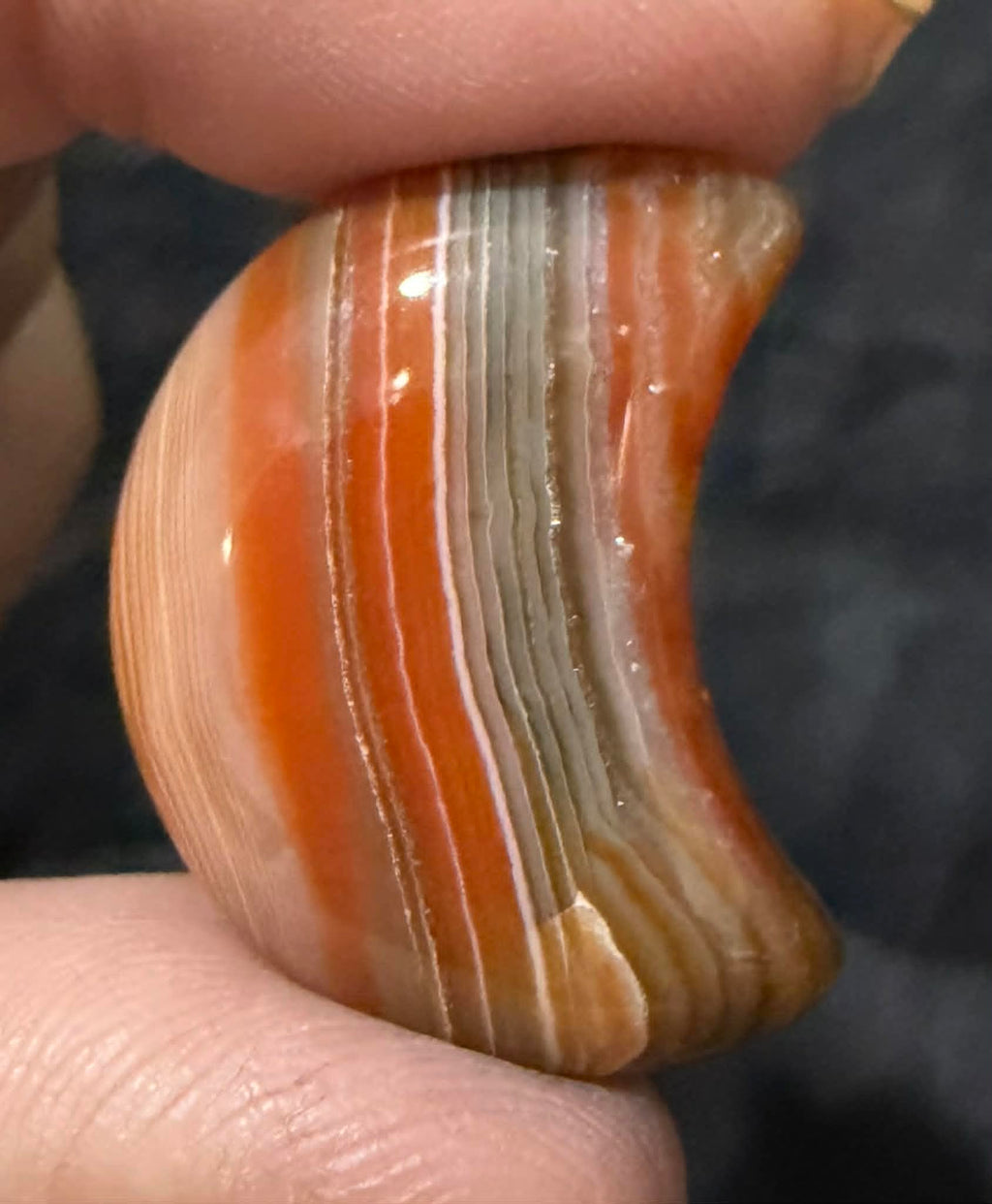 Sardonyx Moon Carvings