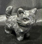Larvikite Standing Kitty Carving