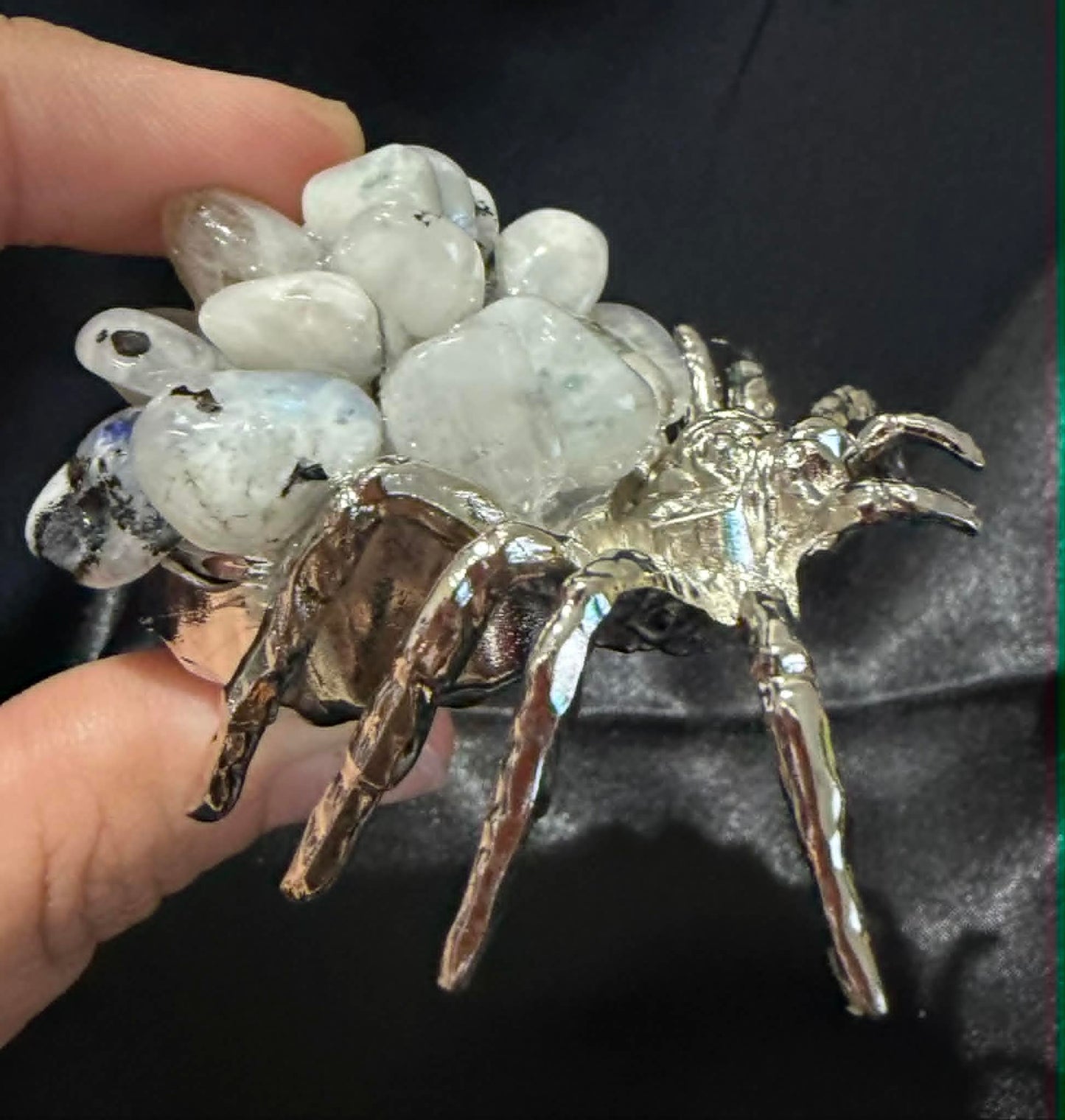 Crystal Chip Spider Figurine