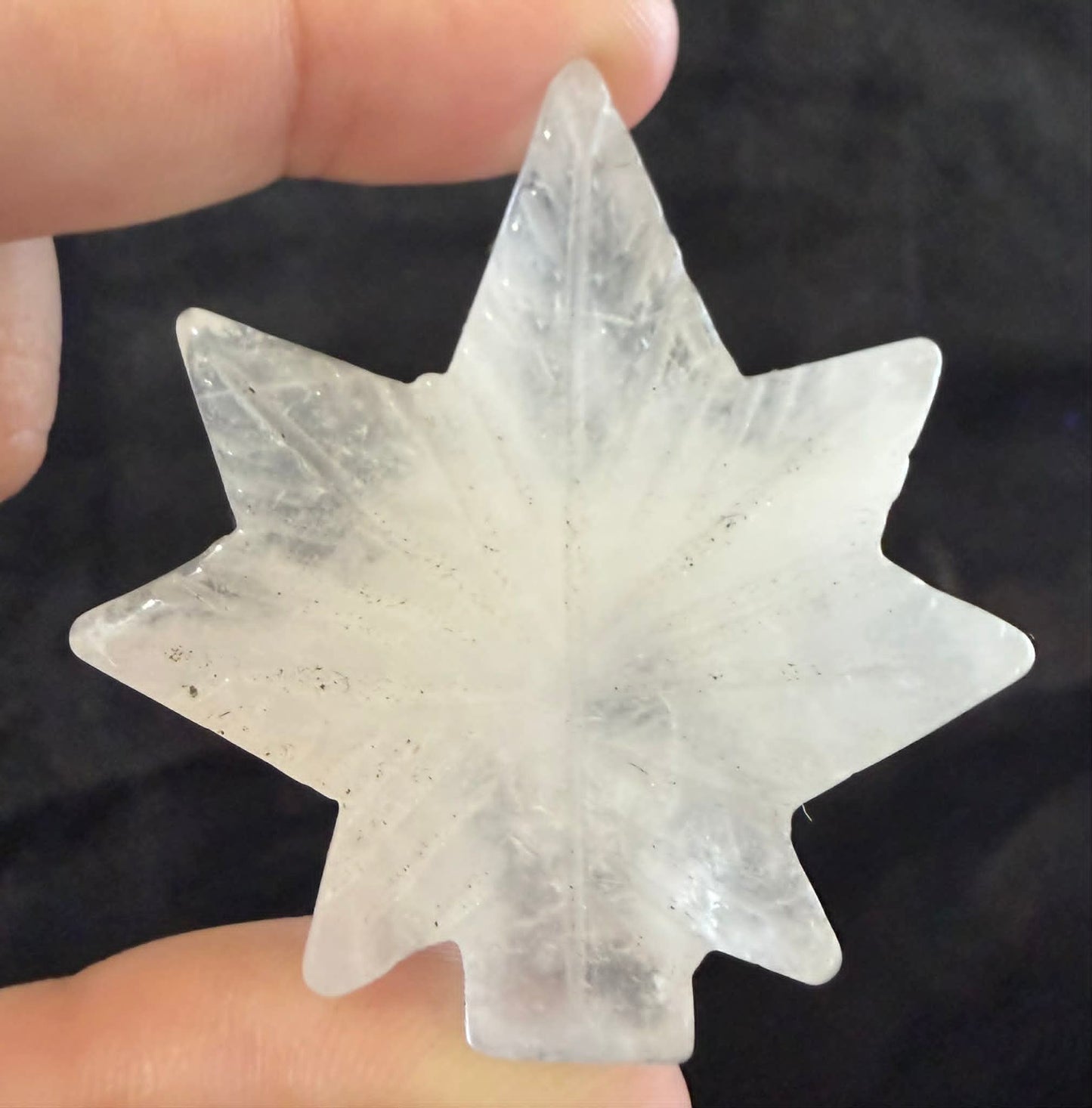 Maple Leaf Crystal Carving