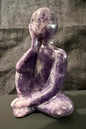 Lepidolite Thinking Man Carving