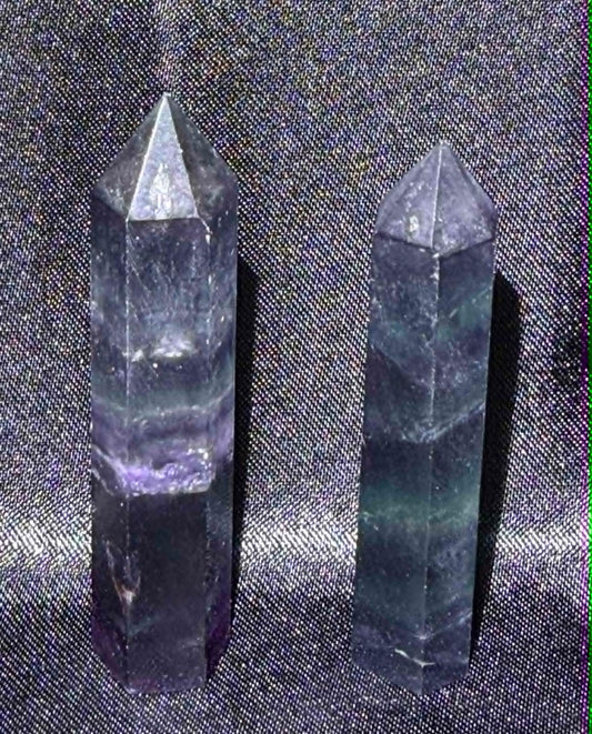 Purple & Green Fluorite Tower